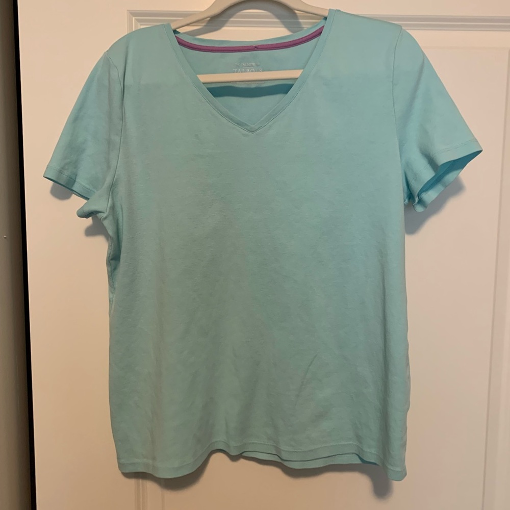 Talbots Tee Aqua Blue